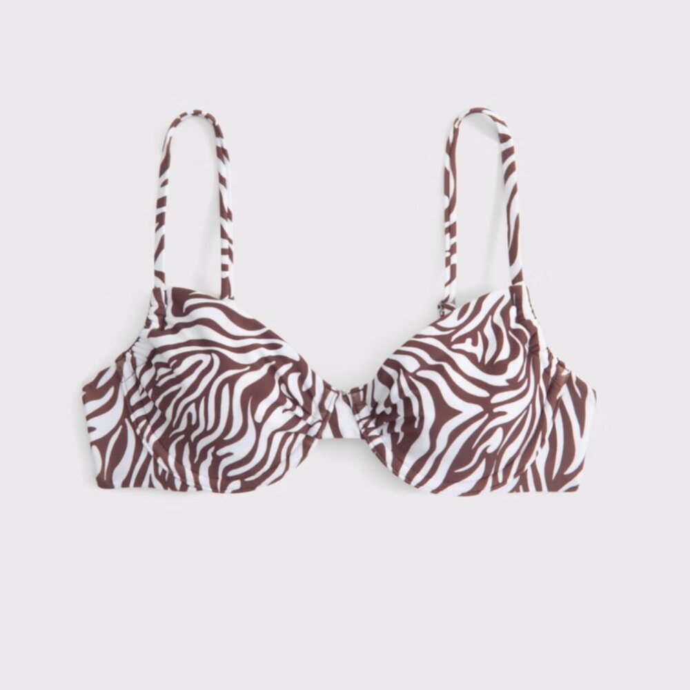 Abercrombie Curve Love Ruched Underwire Bikini Top XS